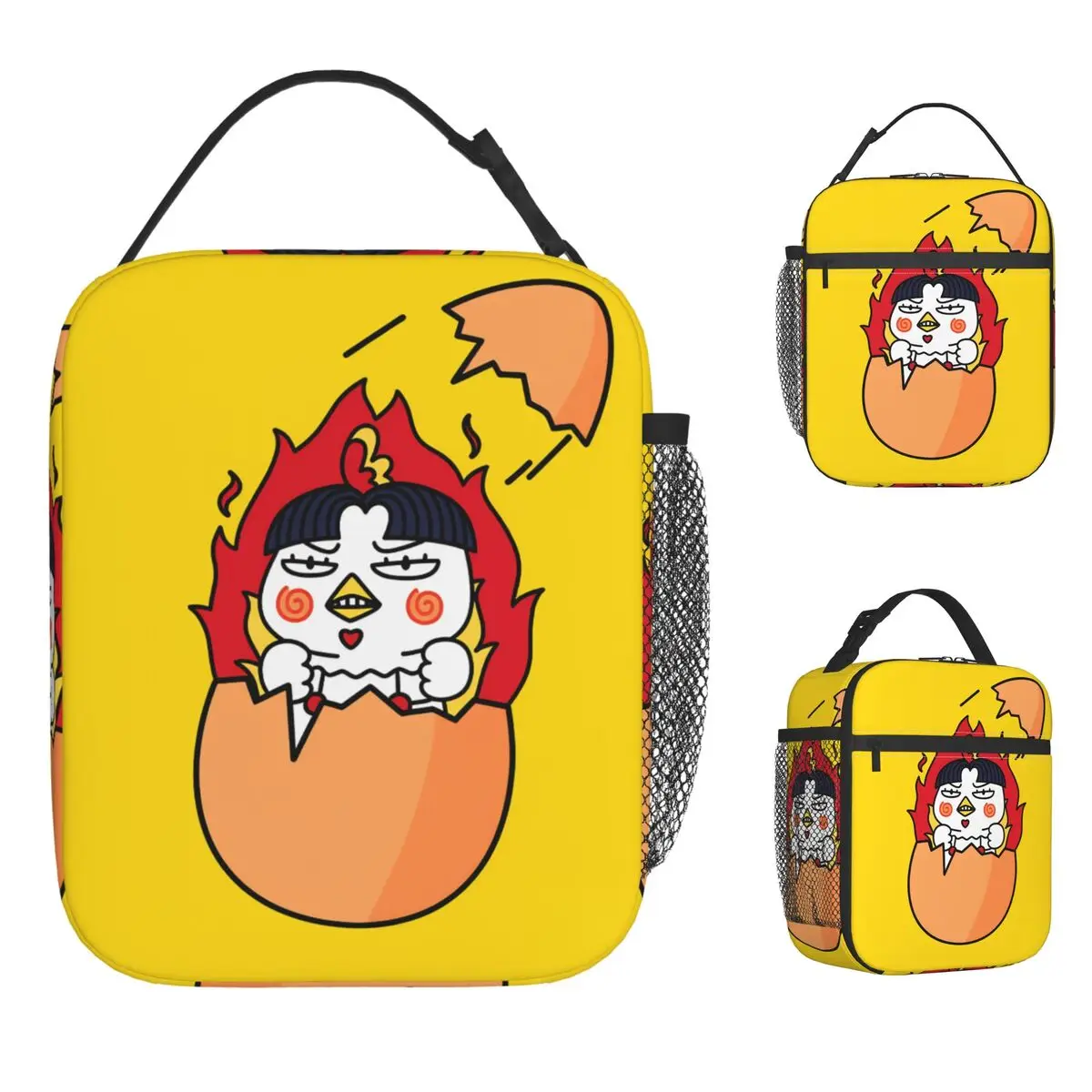 Bolsa de almuerzo Kwaii Anime B-Buldak RameSn para adultos, fiambrera gráfica, bolsa refrigeradora escolar Vintage, bolsas térmicas Oxford portátiles para el almuerzo