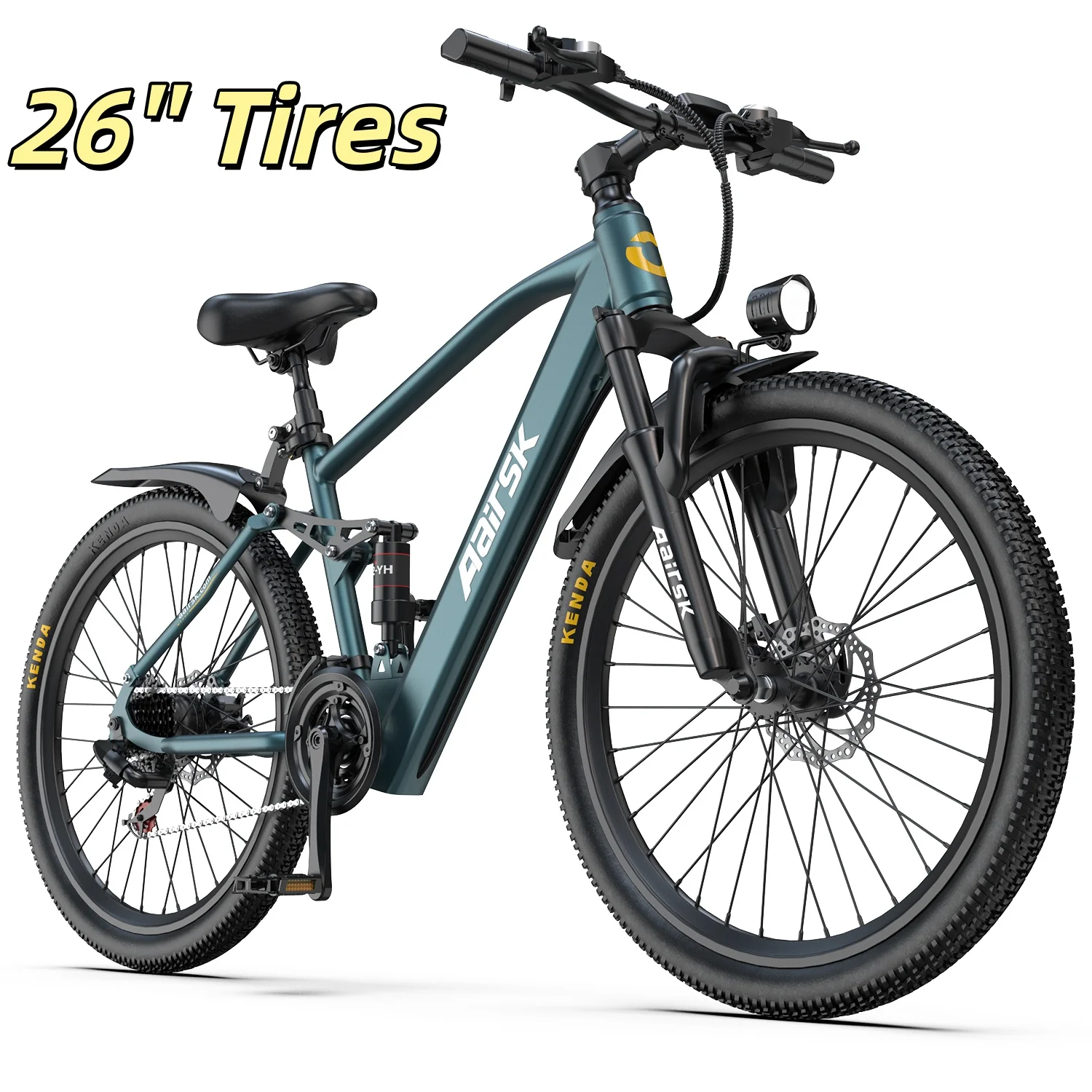 Electric Bike for Adults, 750W Peak Ebike, 40Miles 25MPH Electric Mountain Bike, 24''/26" Adult Electric Bicycle with 36V Battery, 21 Speed, Full Suspension, UL 2849 Certified image 2