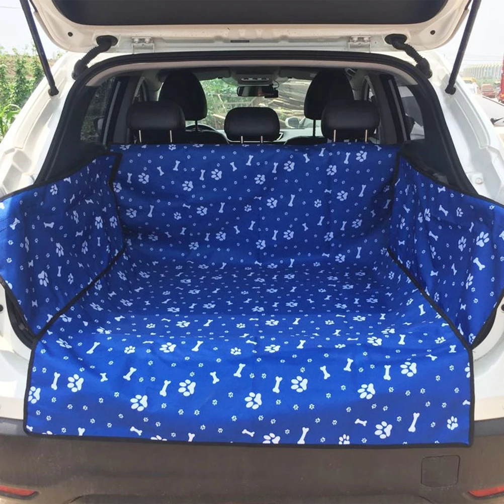 

1pc Large Car Dog Seat Cover Waterproof Foldable Pet Back Seat Mat Scratchproof Bite Resistant Suv Auto Pad For Cats Dogs Blue