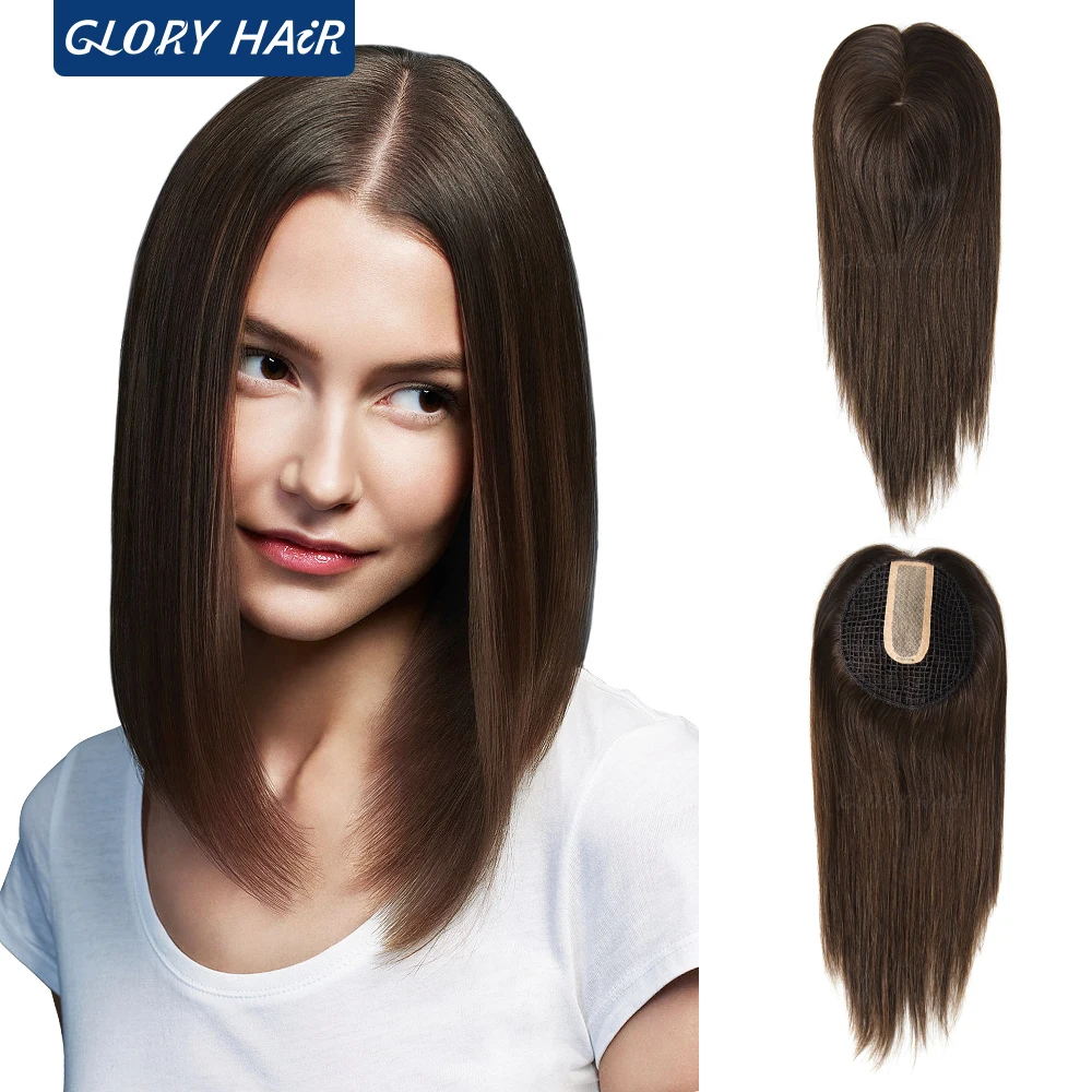 

TP27 - High Quality Women Toupee Straight Human Hair Extensions Silk Top Topper Chinese Cuticle Remy Human Hair