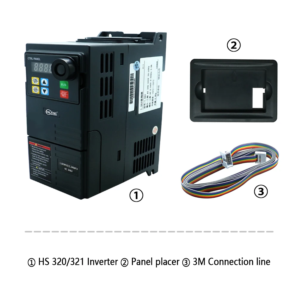 HLTNC Variable Frequency Drive 1.5kw 2.2kw 220V 380V AC Motor Drive Frequency Converter Inverter for spindle