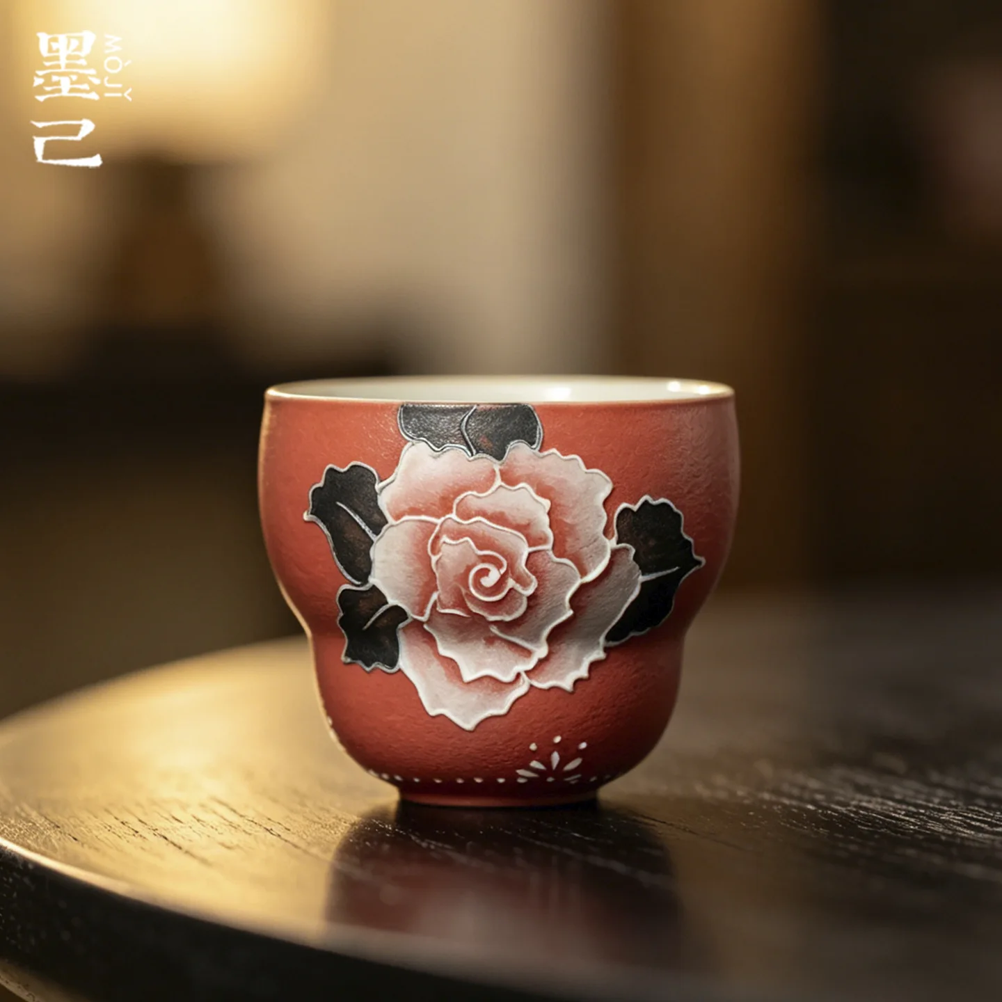 New Chinese Peony Butterfly Tea Cup Hand Painted Ceramic Teacup Kung Fu Tea Set Household Master Cup Single Cup