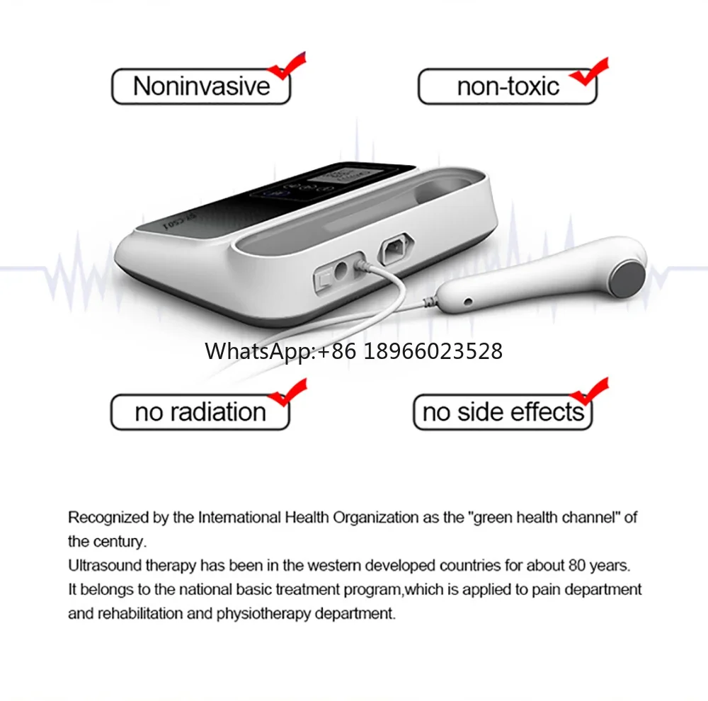 Portable acoustic shockwave therapy equipment ultrasound tens therapy apparatus