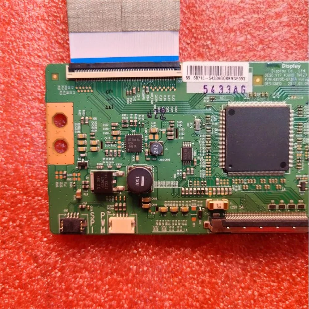 Good test original T-CON for  logic board V17_43UHD_TM120_V1.0 6870C-0738A 6871l-5433a 55rh1 55M9