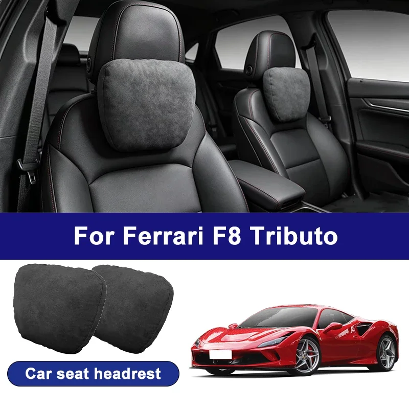 

For Ferrari F8 Tributo car headrests, soft universal adjustable car seat pillows, car neck pillow cushions, car accessories