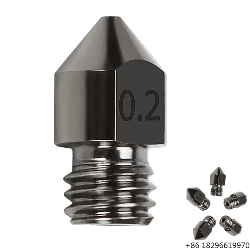Factory Direct AORITA 3D Printer Accessories AORITA-317/MK8 Brass Nozzle Print Head M6 1.75mm Filament Nozzle Sizes 0.2-1.0mm CN