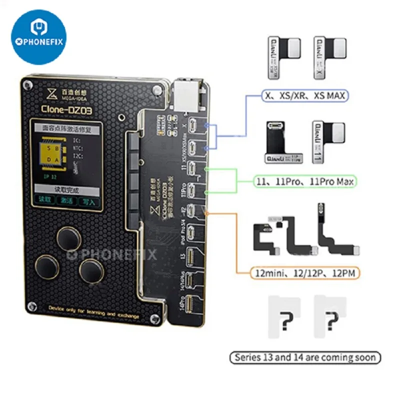 Imagem -02 - Qianli Mega-idea-clone Dz03 Face id Programmer True Tone X15 Pro Max Bateria Projetor Dot Face id Repair Tool sem Solda