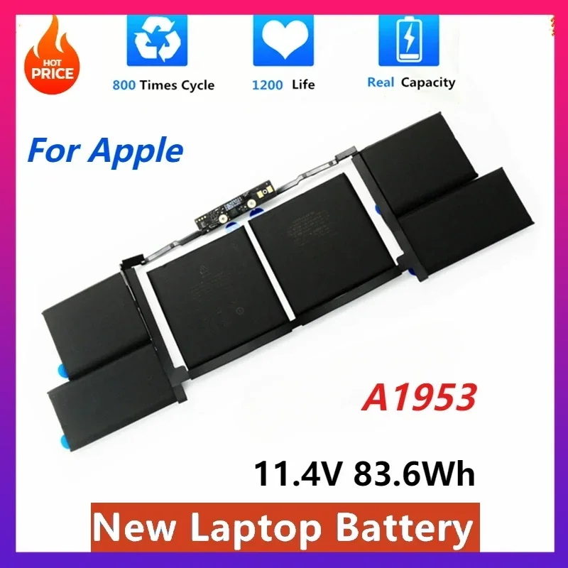 New A1953 Laptop Battery for Apple Macbook Pro A1990 15 Inch Touch Bar 2019  2018 Year EMC3215 EMC3359 MR962LL 11.4V 83.6Wh