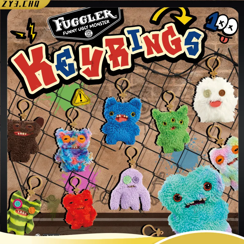 

New Product In Stock Cute Teeth Monster Plush Pendant Ugly Cute Teeth Funny Doll Bag Pendant Third Generation Keychain Gift