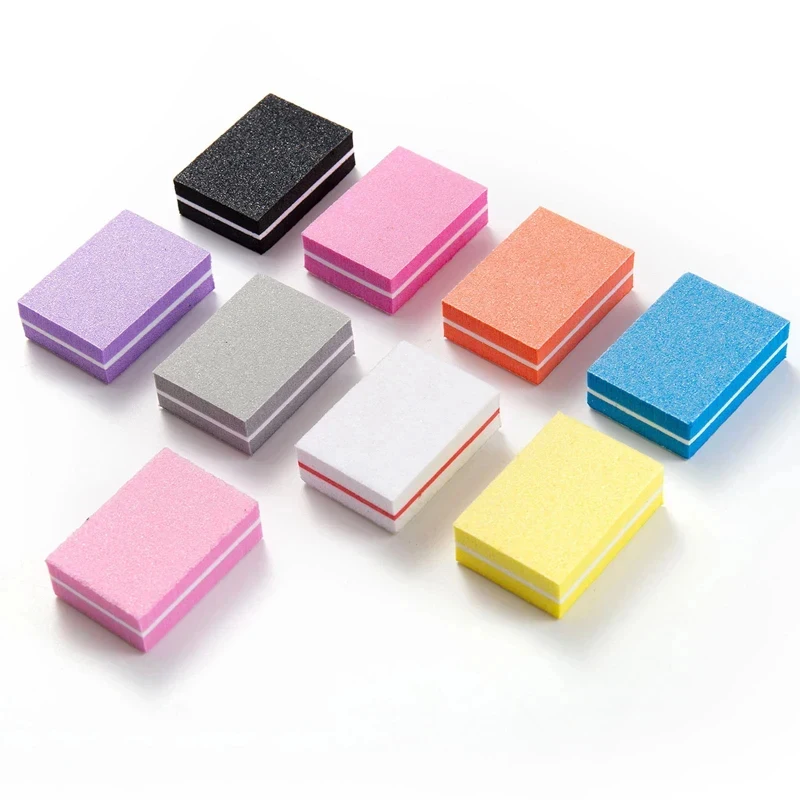 50-200pcs Mini Buffing Sanding Files Block Pedicure Care Nail Art Buffer Polish Manicure Pedicure Sanding Sponge Nail Art Tools