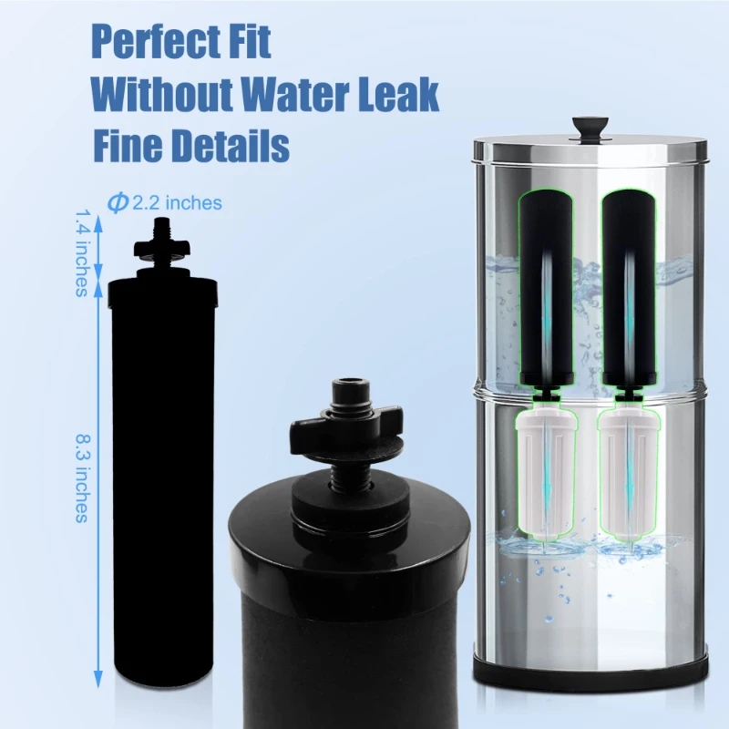 BB9-2 Water Filters Compatible Black Purification Elements Gravity Filters Doulton Super Sterasyl Traveler Nomad King Big Series