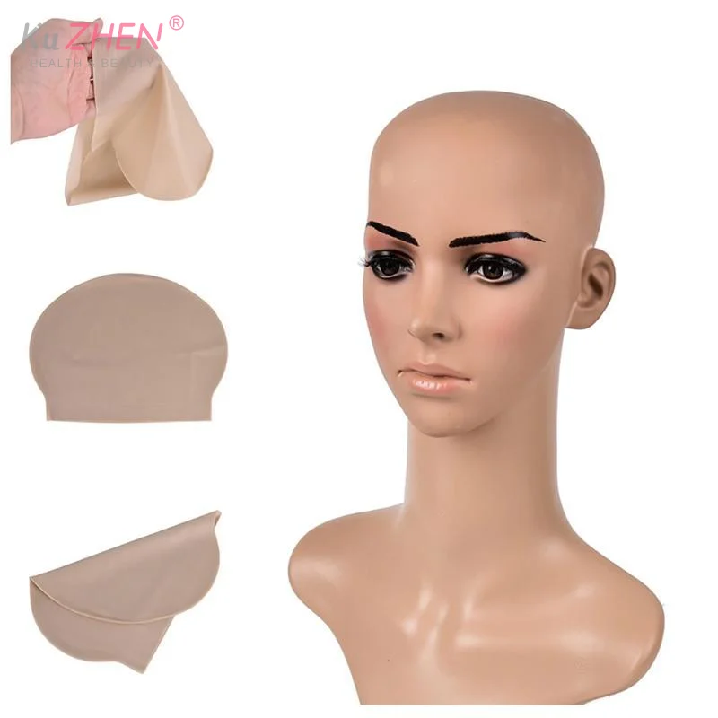 1PCRealistic Latex Bald Cap For Comfortable Lightweight Bald Head Gear Cosplay Theatre Halloween Makeup Props Durable Breathable