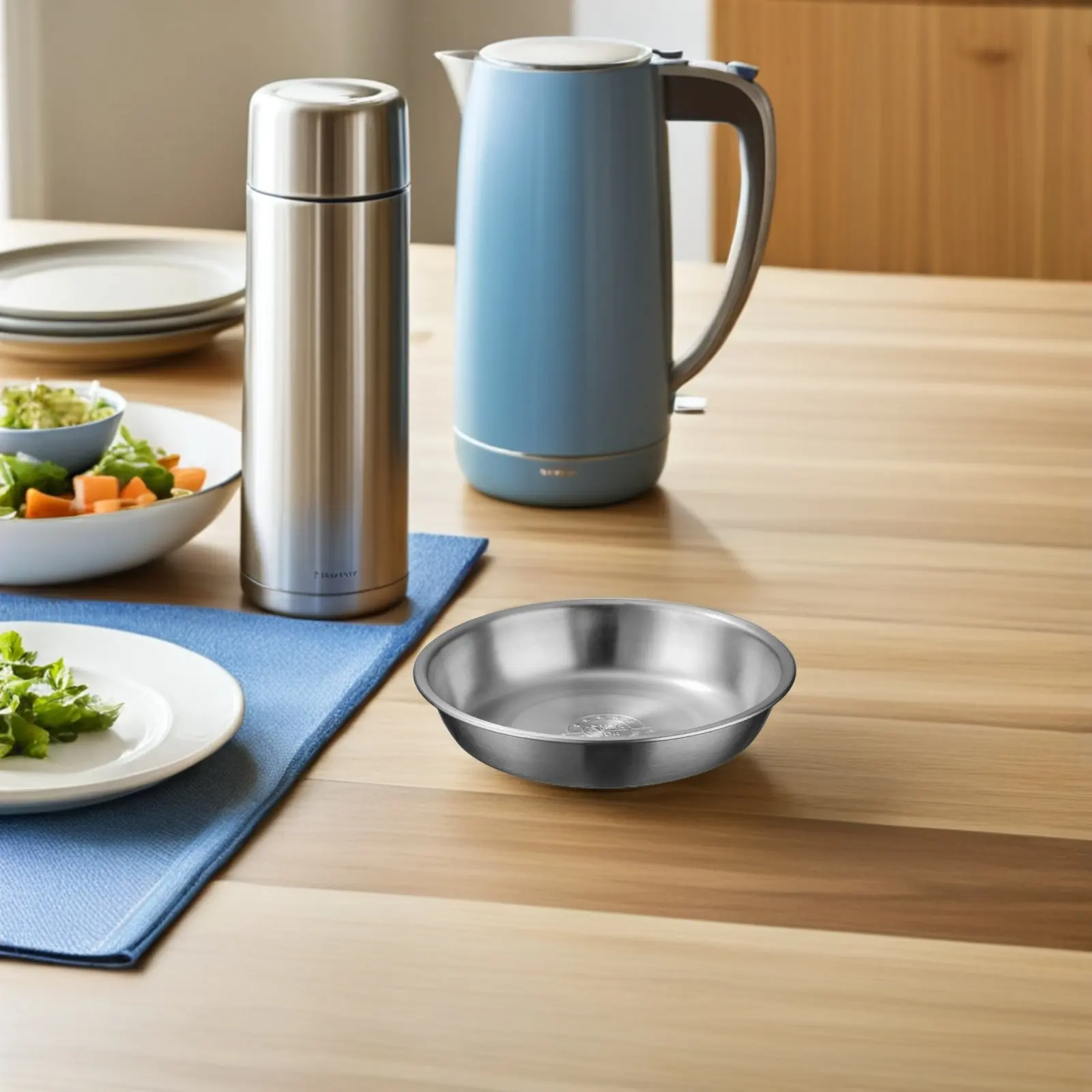 

Набор из 4-х тарелок для фруктов из нержавеющей стали: современные круглые сервировочные блюда, супницы, подносы для приготовления на пару, тарелки для закусок, для кухни, ужина, кемпинга