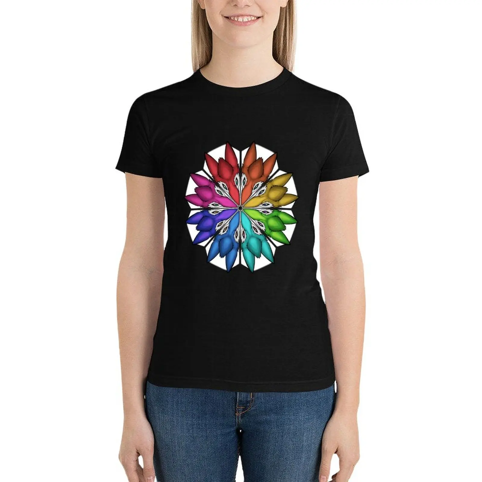 Sergal Color Wheel T-Shirt shirts graphic tees female t shirts for Women graphic