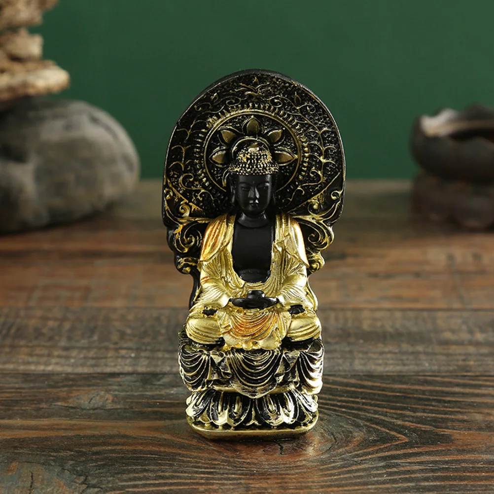

Buddhism Theme Figurine Craft Resin Desktop Ornament Adornment Office Tabletop Decoration Home Sculpture Crafts