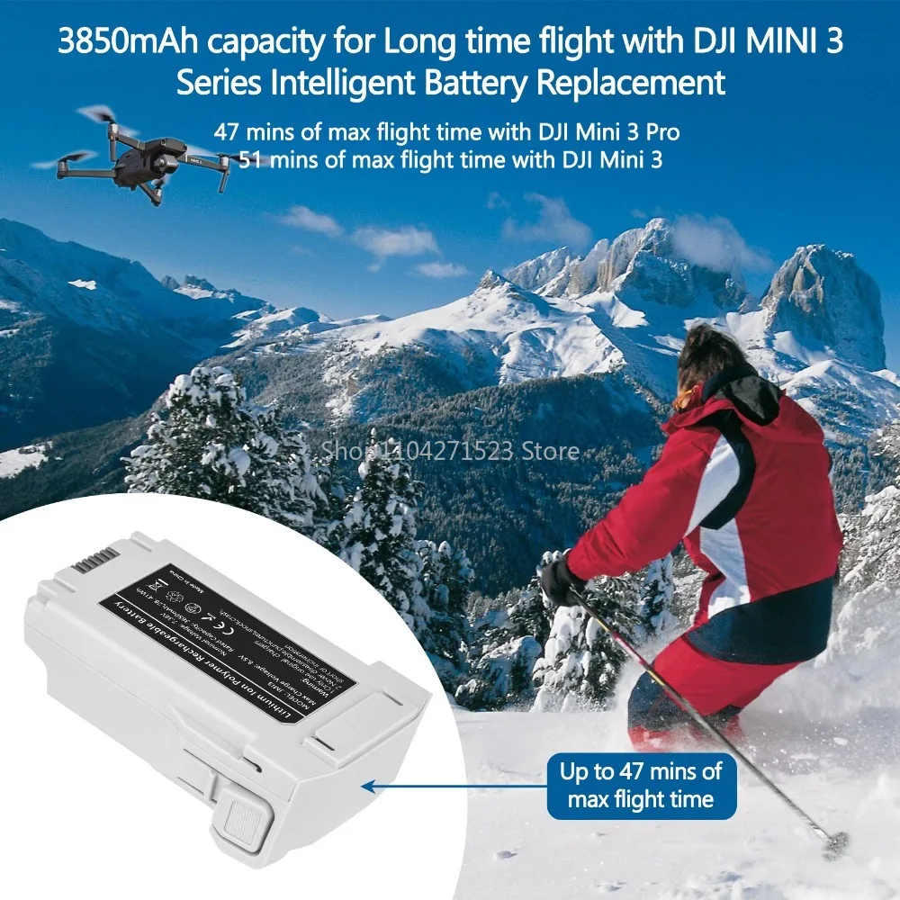 Drone Battery Charger For DJI Mini 3 Pro Plus & Two-Way Charging Hub Charger 3850mAh For DJI Mini 3 3 Pro Batteries Accessories