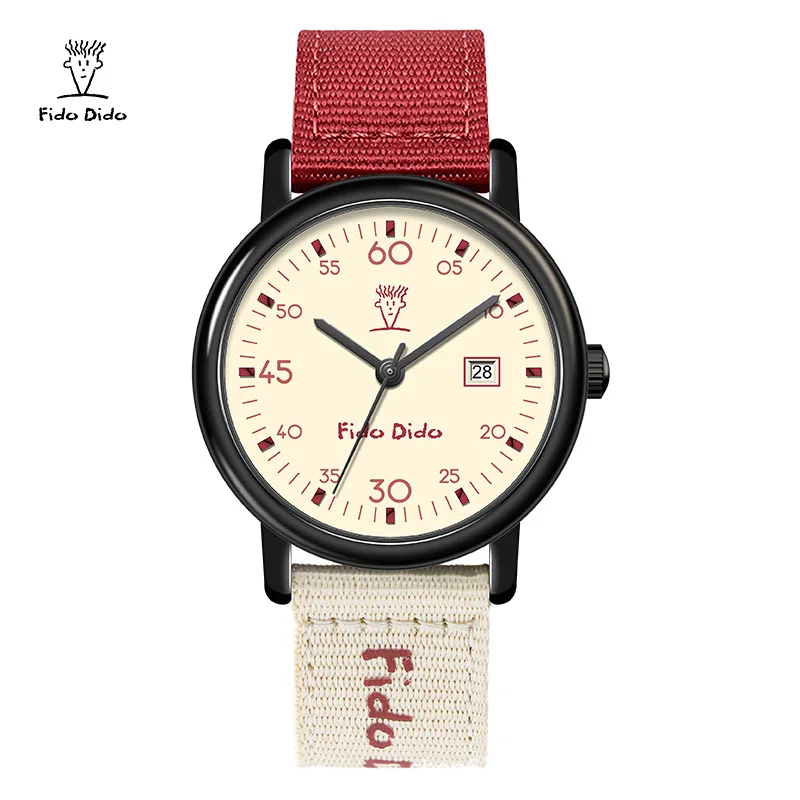 FIDODIDO7ettes-Montre à quartz All-Match Casual Sports Trend, Style salopette rétro, Mode, 2343