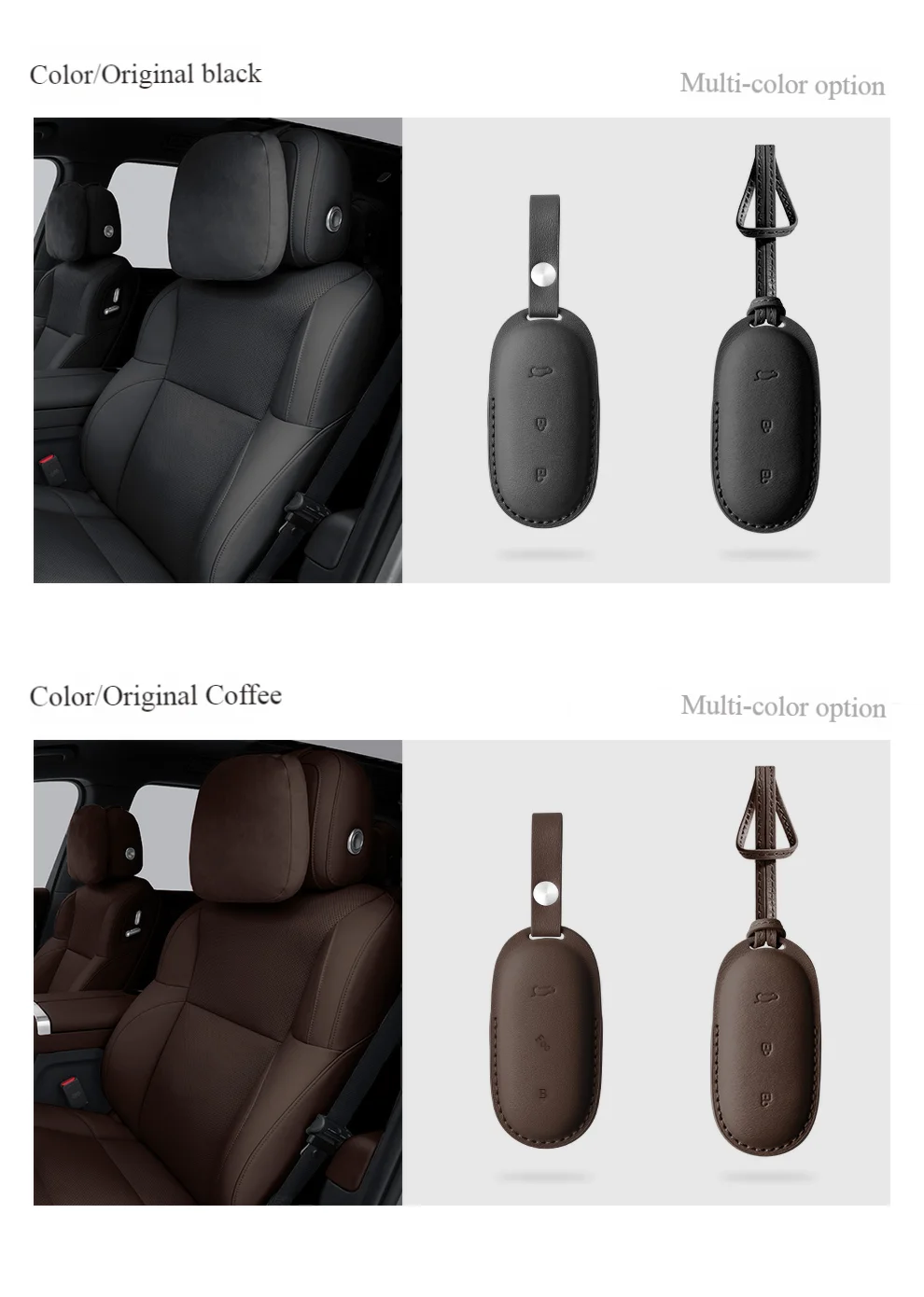 Leather Car Key Case for 2022 2023 2024 Li Lixiang L9 L8 L7 Leading Ideal Smart Key Case Protection Cover Accessories
