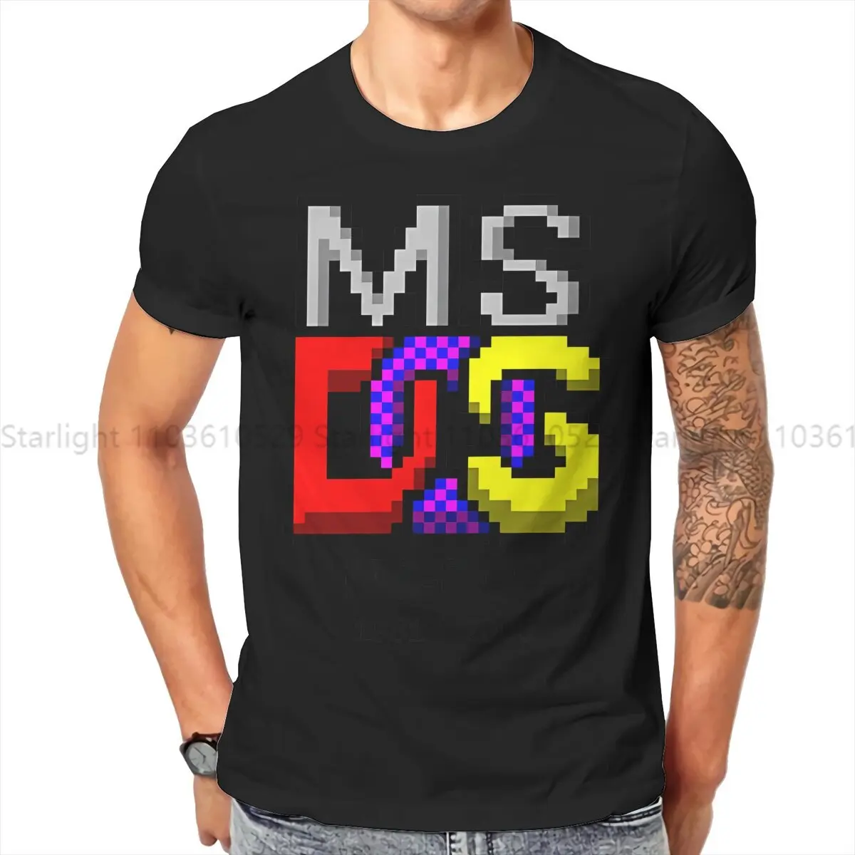 Ms Dos Hip Hop TShirt Commodore C64 Casual T Shirt Newest T-shirt For Men Women