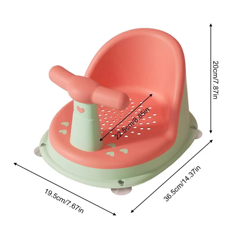 PP+TPE Baby Shower Chair Funny Suction Cup Design Multiple Colors Non Slip Bath Stool Antiskid Bathing Chair Baby Play