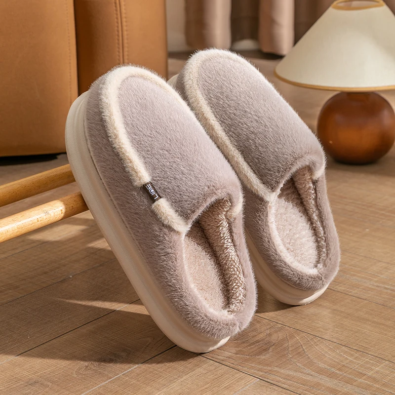 Casual Fluffy Slippers Women House Flats Fashion Popular Plush Winter Designer Shoes Girls Home Chic Elegant Platform Footwear