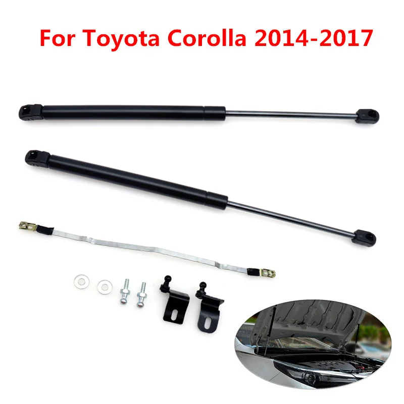 2Pcs For Toyota Corolla Sedan 4-Door 2014 2015 2016 2017 Car Front Engine Cover Bonnet Hood Lift Supports Shock Gas Struts Bars