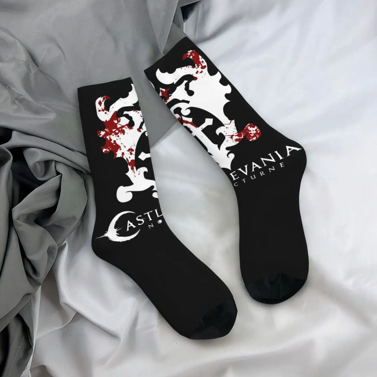 CASTLEVANIA Nocturne Richter Belmont Product Crew Socks Flexible Graphic Long Socks Comfortable for Women Men Wonderful Gifts