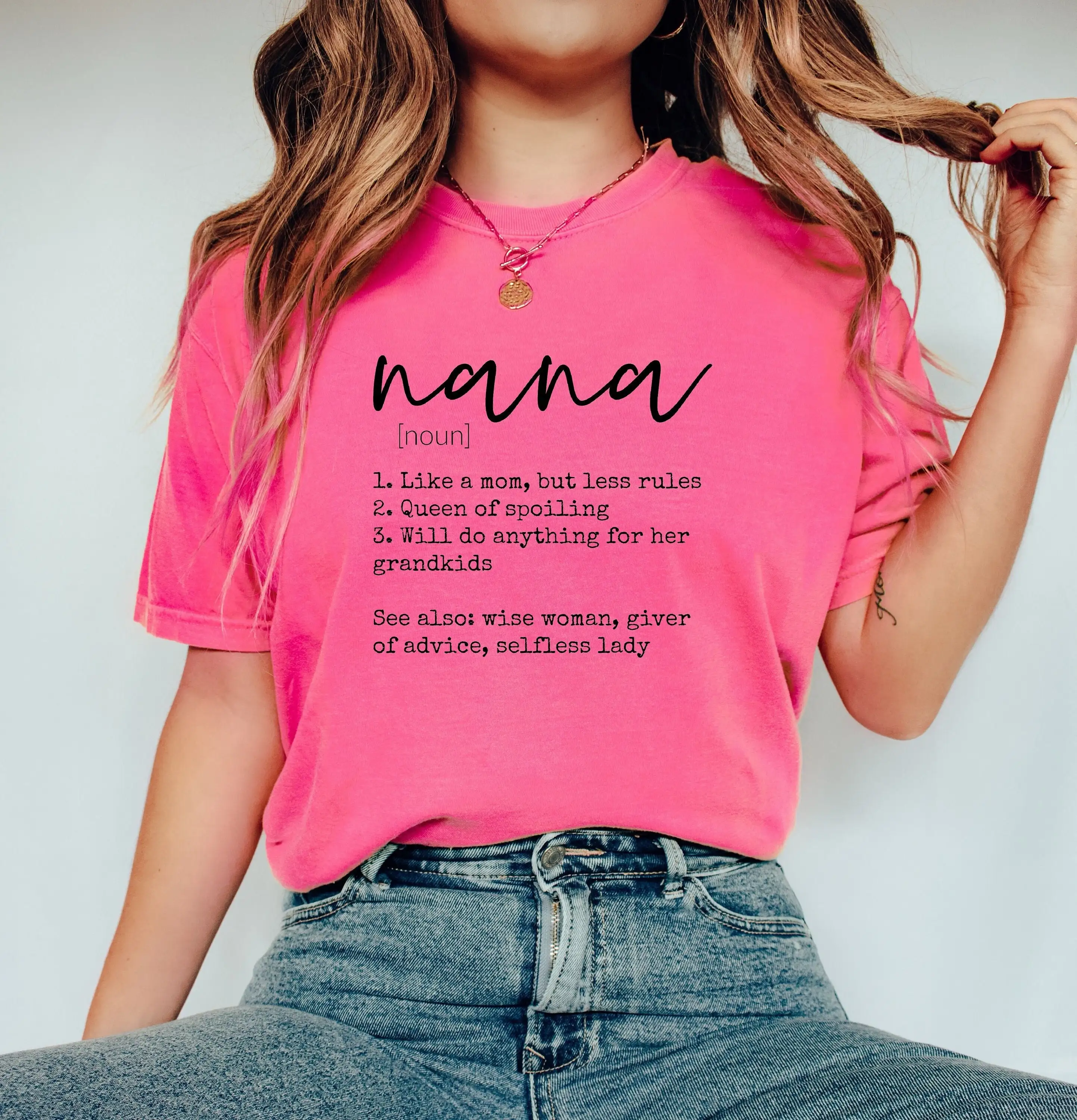 Nana Definition T Shirt Gıft For Her Cute Grandma Grandmother Famıly Shırt