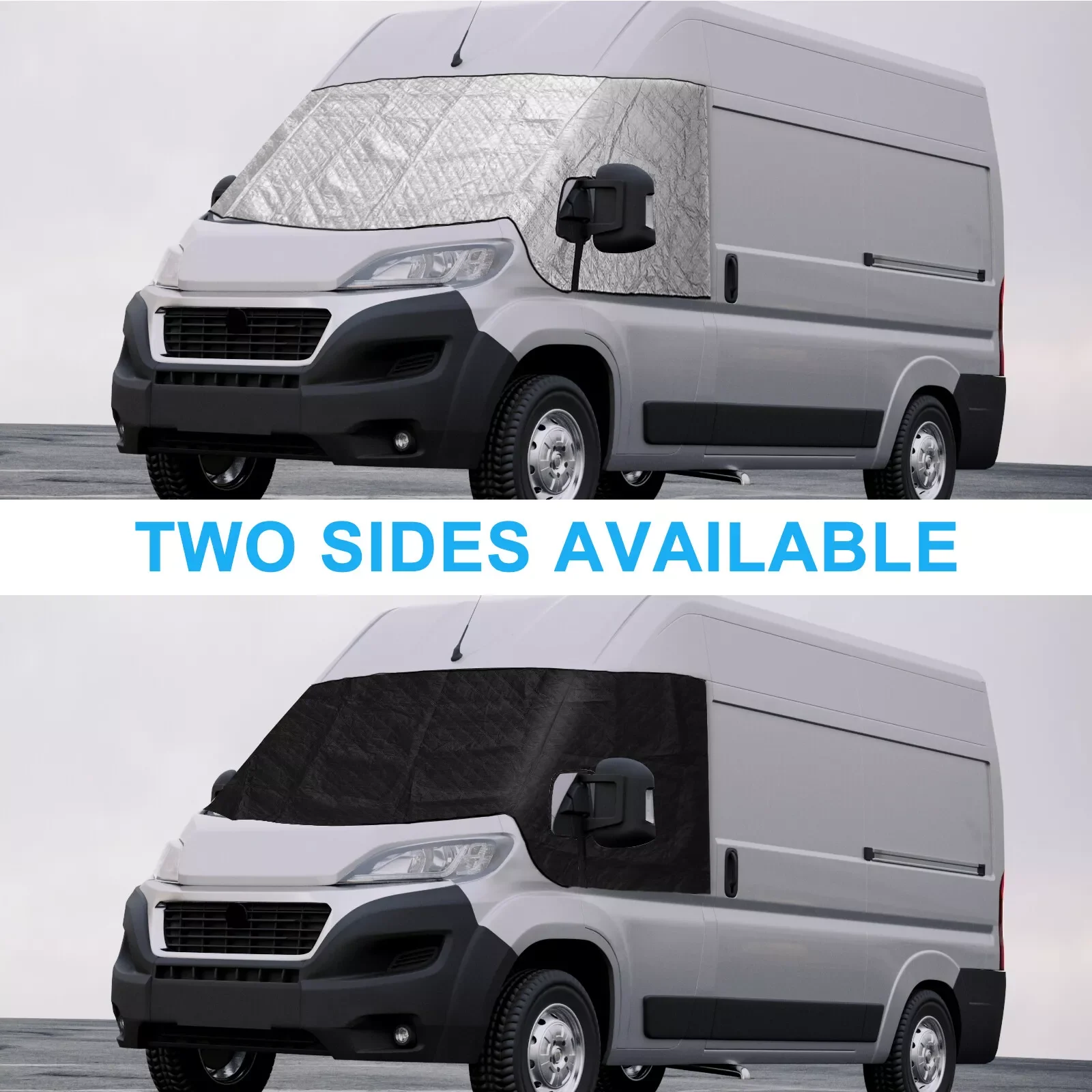 قافلة الحرارية الزجاج الأمامي غطاء شاشة سميكة متعددة الطبقات التفاف الأسود خارج الستائر لشركة فيات Ducato بيجو الملاكم سيتروين التتابع