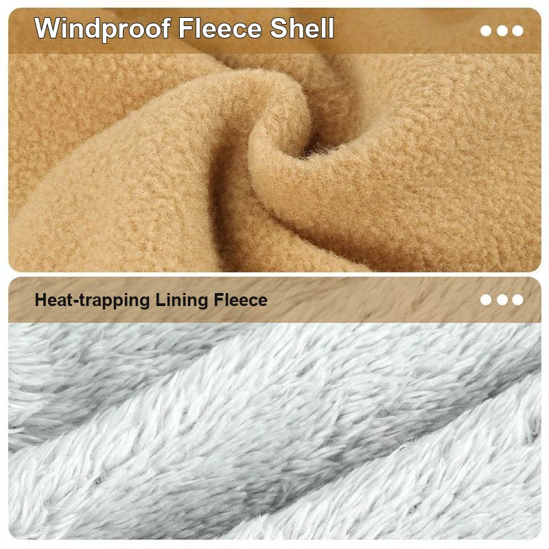 Multifunctional Thermal Fleece Winter Balaclava Full Face Neck Warmer for Skiing Cycling Men Women