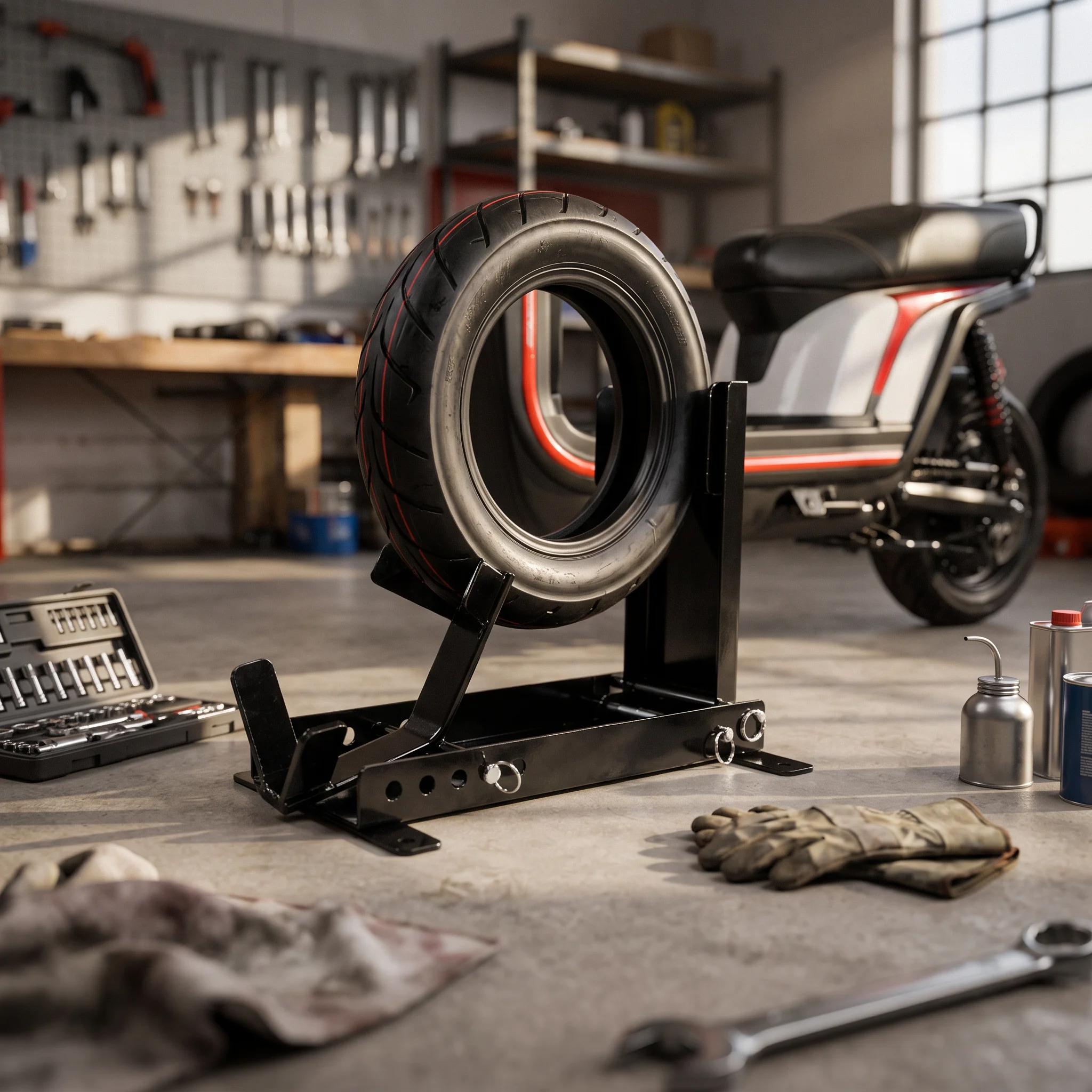 motorcycle-wheel-chock-stand-sturdy-motorcycle-stand-with-wheel-cradle-heavy-duty-low-profile-for-garage-workshop