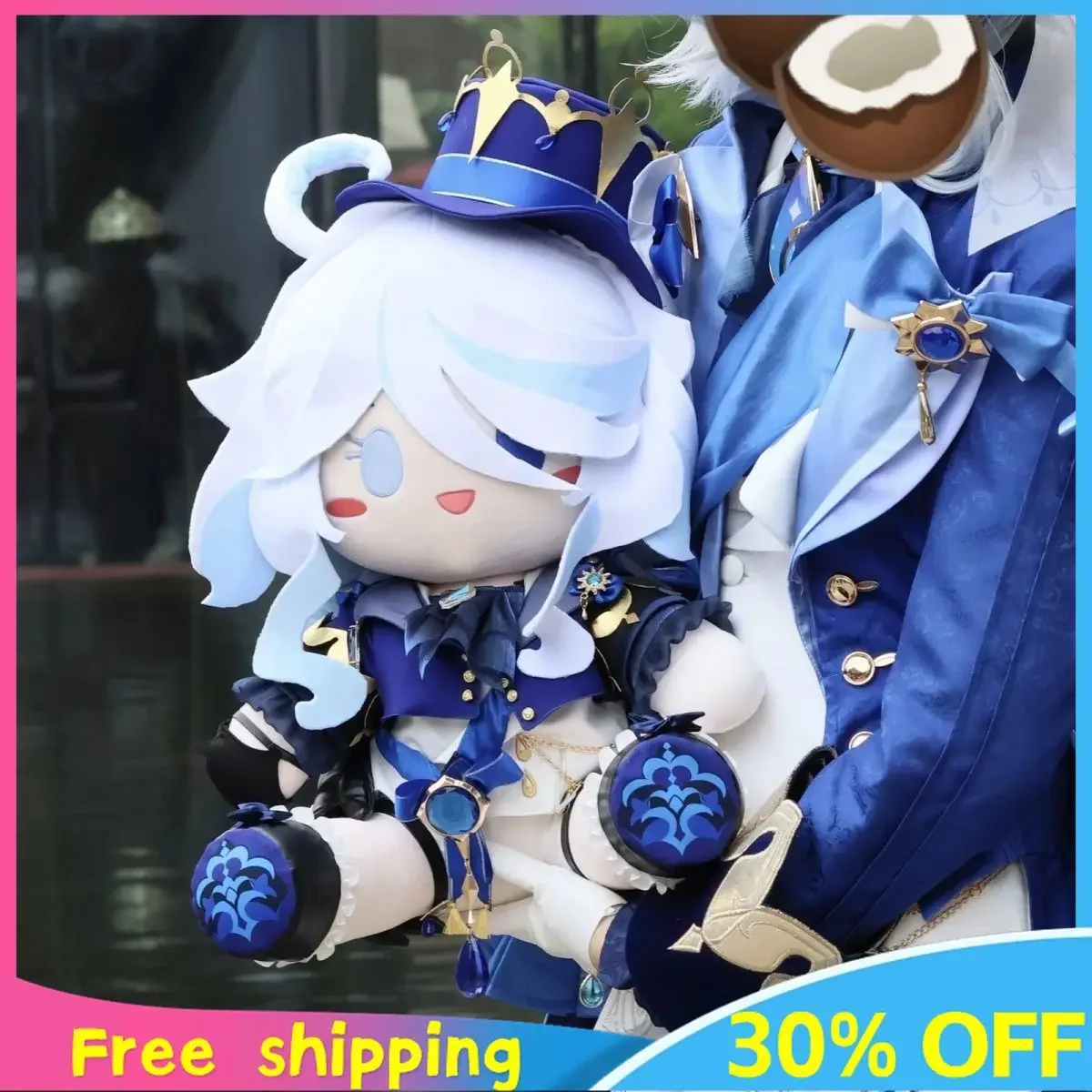 

40 см Genshin Impact аниме фигурка Furina плюшевая кукла Be A Leap of Winter Dress Up периферийные кавайные украшения подарочные игрушки