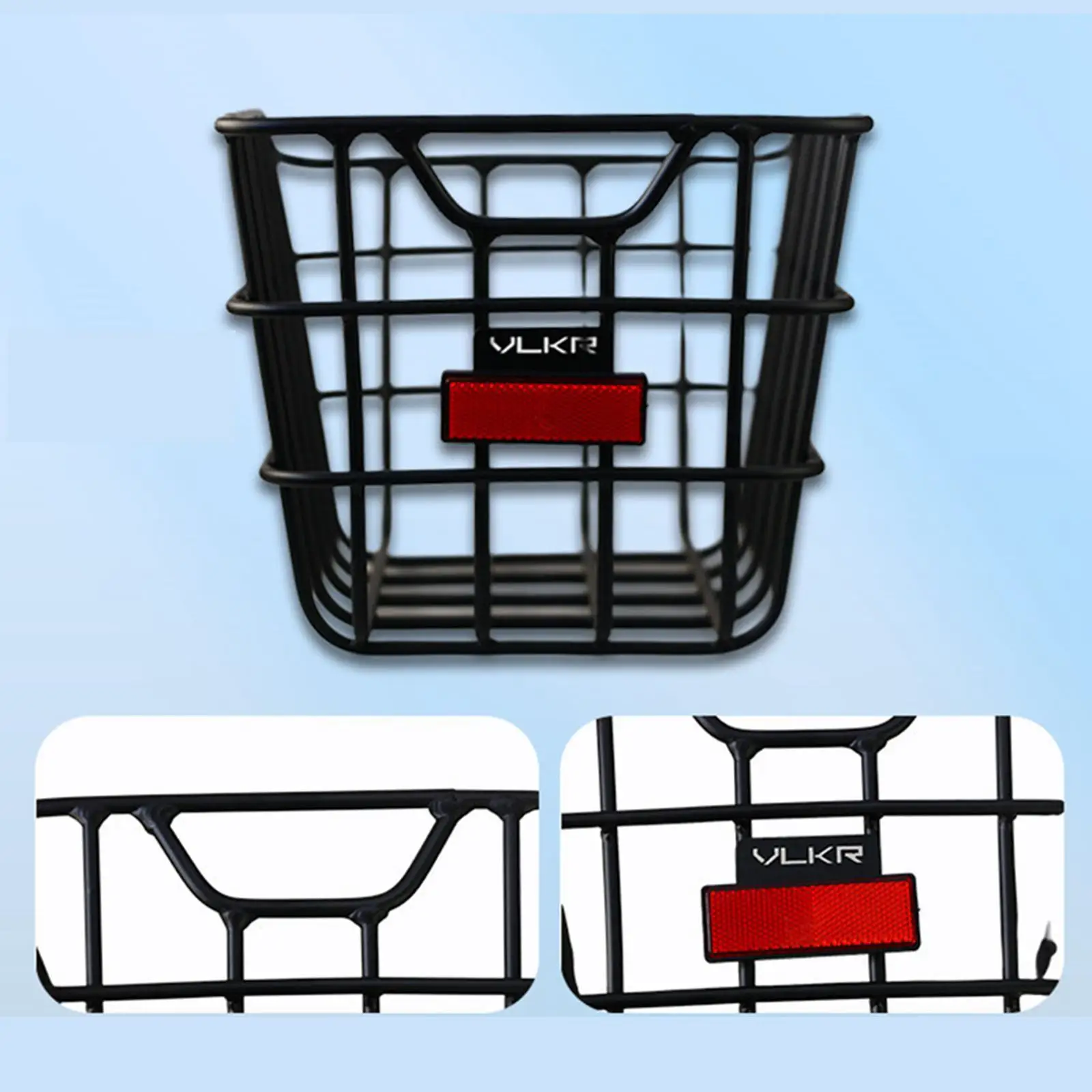 سلة الدراجة الخلفية الخلفية سلة تخزين الدراجة بدون غطاء ملحقات حاوية البضائع لركوب الأمتعة في الهواء الطلق #5