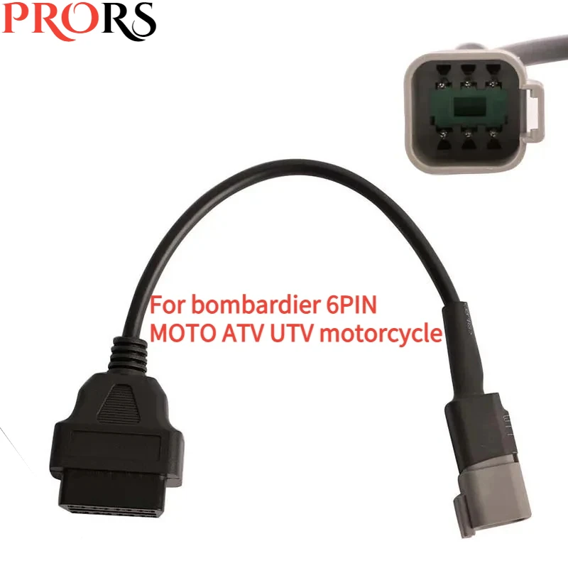 

NEW 6Pin Male TO 16PIN Female OBD2 Diagnostic Adapter Cable for Bombardier for BRP 6PIN MOTO ATV UTV Motorcycles Connector Line