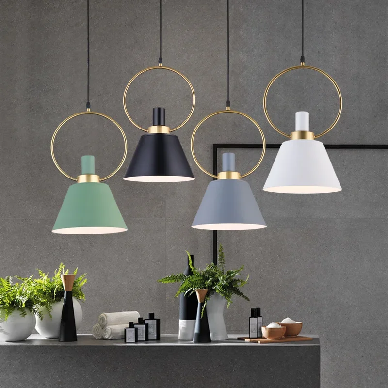 Nordic Macaron Colorful Restaurant Pendant Lamp Creative Modern Minimalist Designer Coffee Shop Lamp Hotel Corridor Chandelier