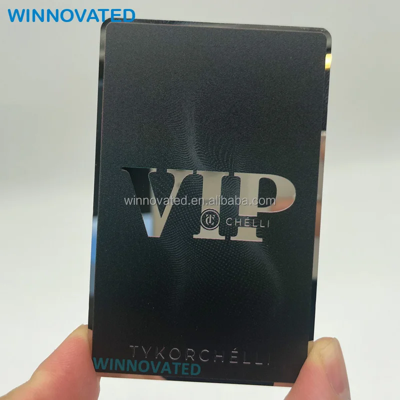 10 0.pieces.CustomCustom Printing Name Logo Luxury Business Stainless Steel Metal VIP Card