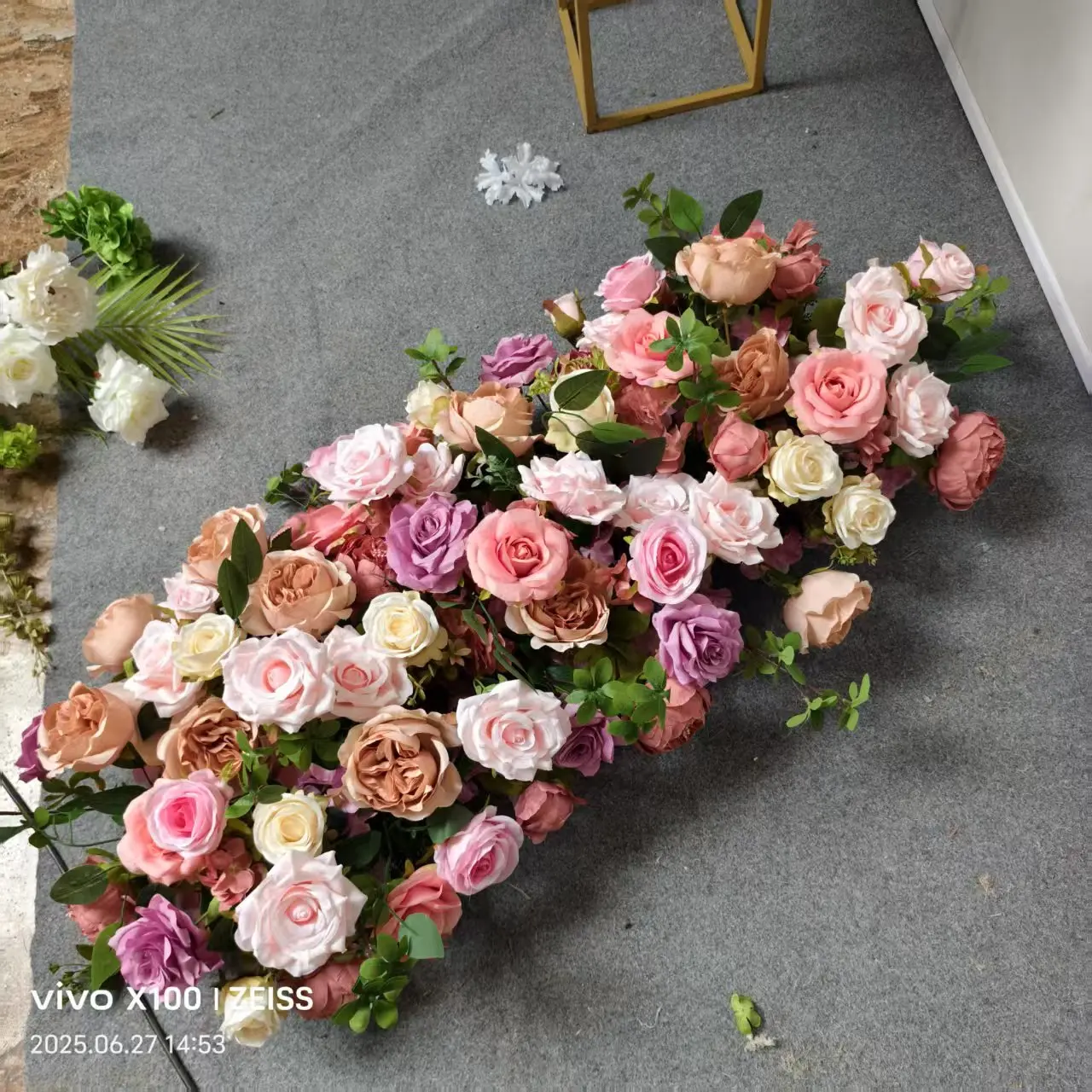 2m Luxe Kunstbloemen Bruiloftdecoratie Tafel Langerloper Bloemenrij Bloemige Achterwand Arrangement Wandboog Decoratie