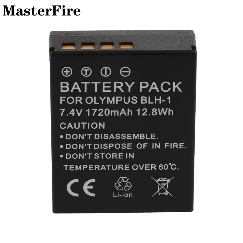 

7.4V 1720mah Rechargeable Li-ion Battery BLH-1 BLH1 for Olympus E-M1Ⅱ, E-M1 Mark Ⅱ, E-M1 Mark III, OM-D, E-M1X Camera Batteries