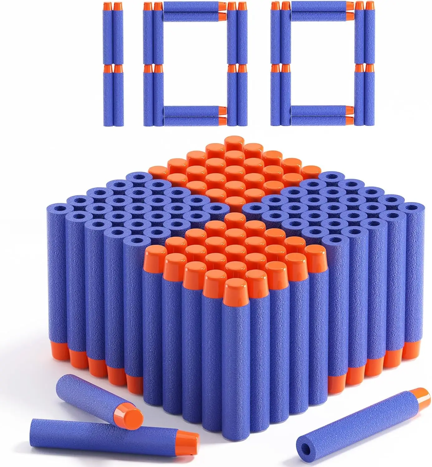 リフィルダーツ 100 個の弾丸弾薬パック ナーフ N-Strike Elite 2.0 シリーズ DinoSquad に対応 すべてのエリートブラスターと連携 ブルー