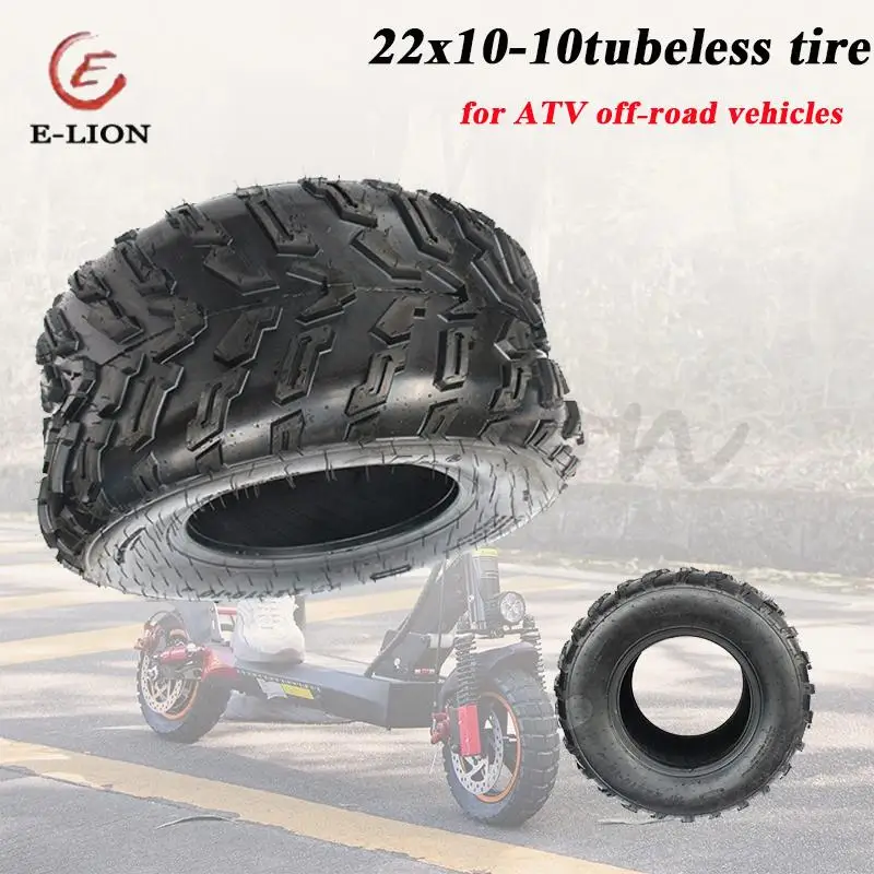 

Для четырехколесного квадроцикла GOKART KARTING ATV UTV Buggy 10-дюймовая бескамерная шина, утолщение шин 22X10-10 Высокая плотность, антиоксидант