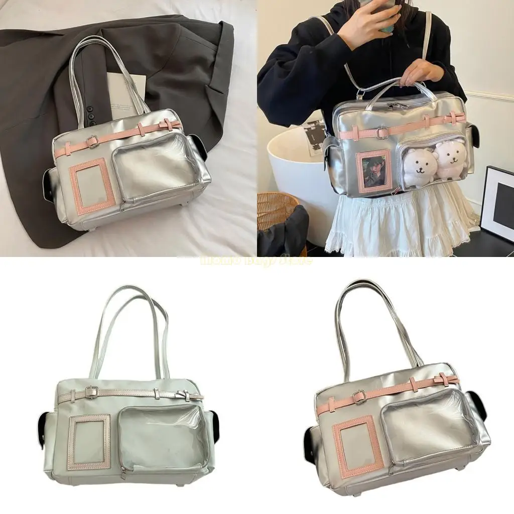 

X90D Stylish Anime PU School Bag With Bowknot Design Crossbody Bags For Student