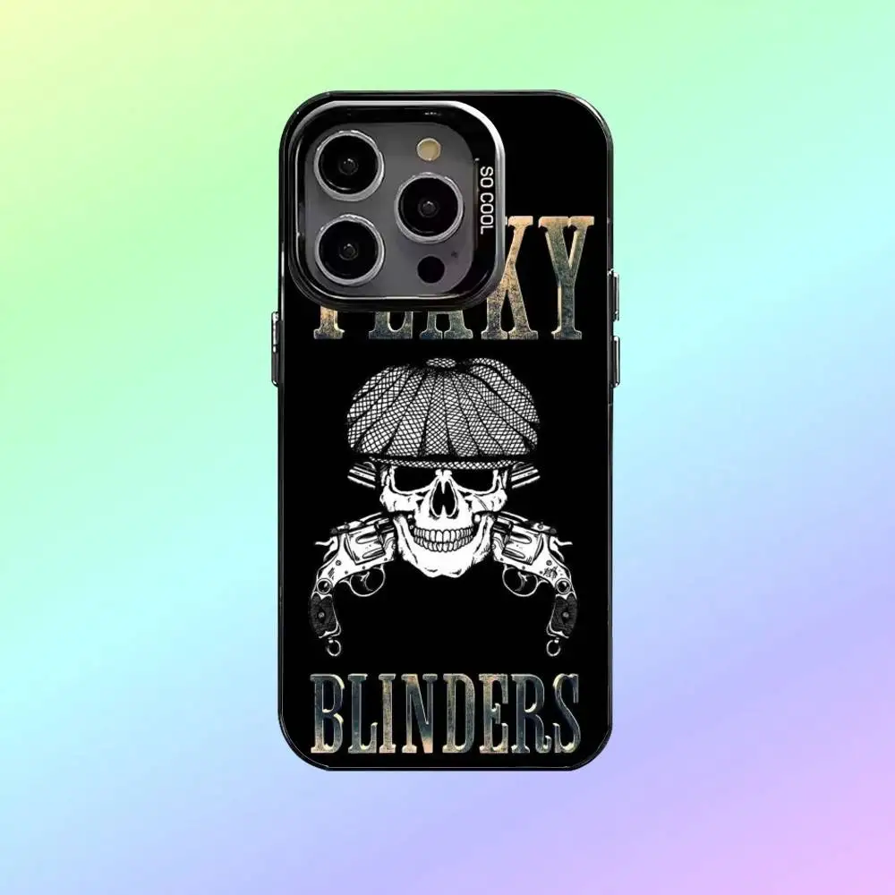 حافظة هاتف P-PeakyS T-Thomas Shelby Blinders لهاتف iPhone17,16,15,14,13,12,11 Plus,Pro Max حافظة هاتف فضية ملونة #6
