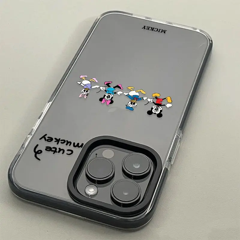 Disneys Mickeys Minnies mysli ręcznie w telefon komórkowy etui na iPhone15 14 13 12 11Pro Max 78Plus XR XS MAX MINI Y2K Cute tylne etui