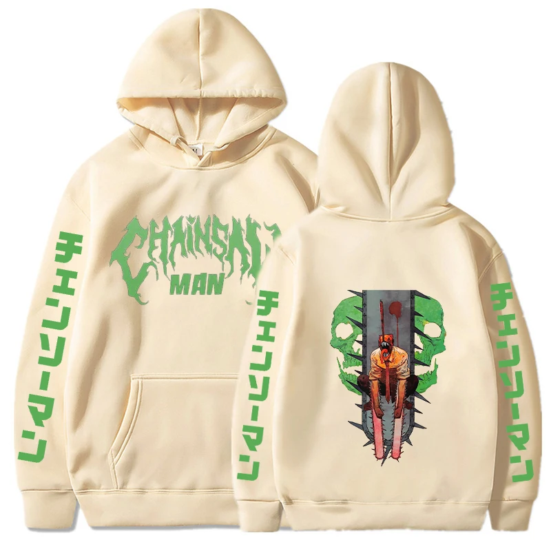 Chainsaw Man Hoodies Men Fashion Anime Printed Long Sleeve Sweatshirts Women Casual Harajuku Streetwear Hooded Pullover Sudadera