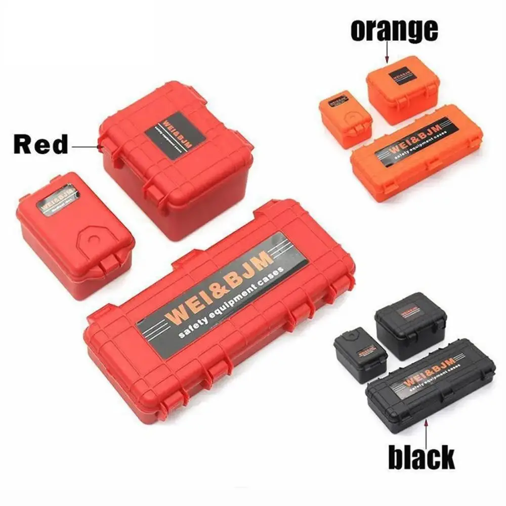 3-teilige Kunststoff-Aufbewahrungsbox, Dekorationswerkzeug für 1/18 1/24 RC Crawler Car Axial SCX24 FCX24 Enduro24 TRX4M