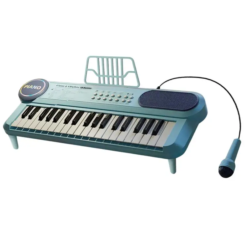 Teclado de juguete para niños, teclado musical de 37 teclas, teclado de Piano de aprendizaje interactivo, teclado de juguete para niños con micrófono para edades tempranas