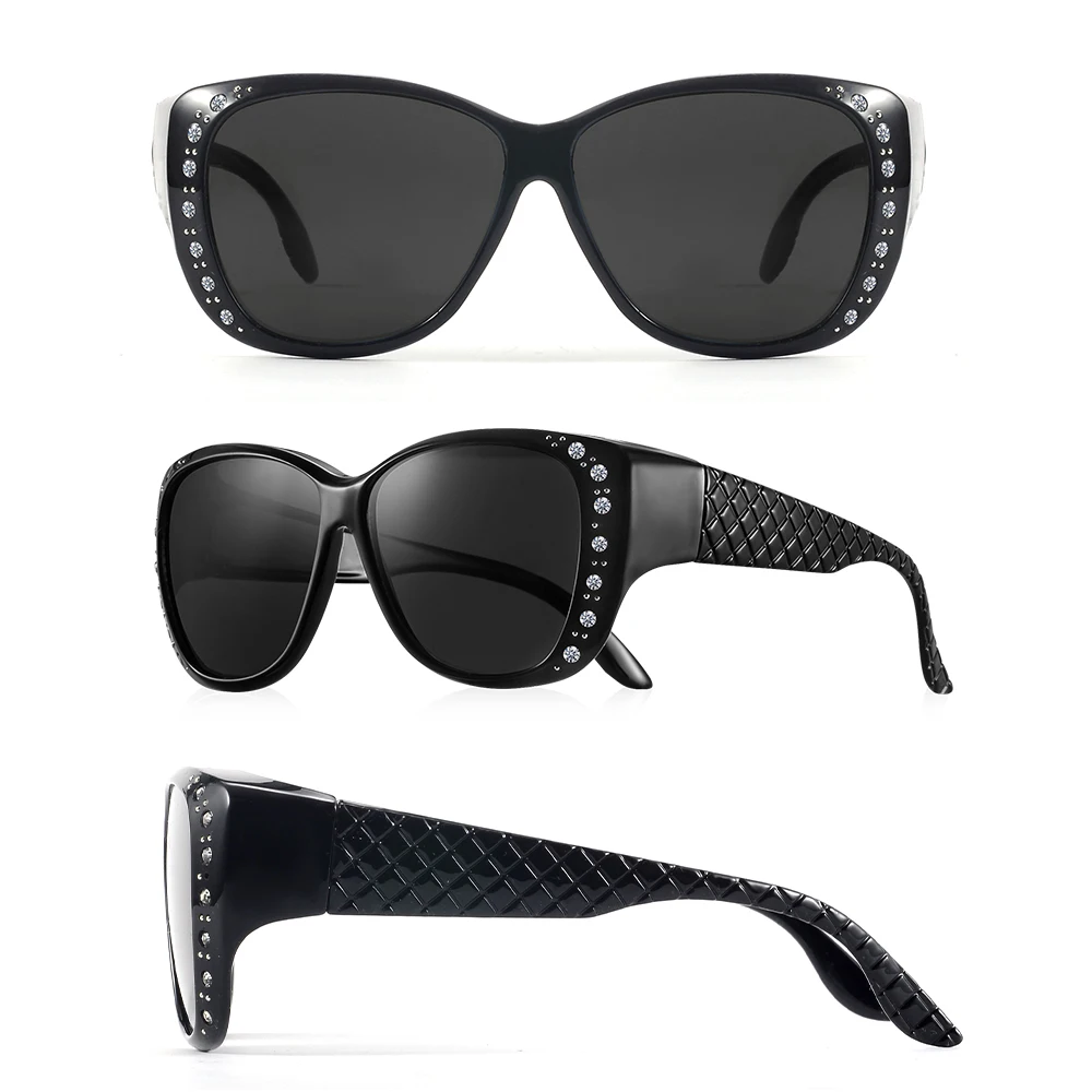 CRIXALIS Fit Over Cover Brillen Multifunktions-Sonnenbrille Damen Übergroße Fahrbrille Sonnenbrille UV-Schutz – Detail 4