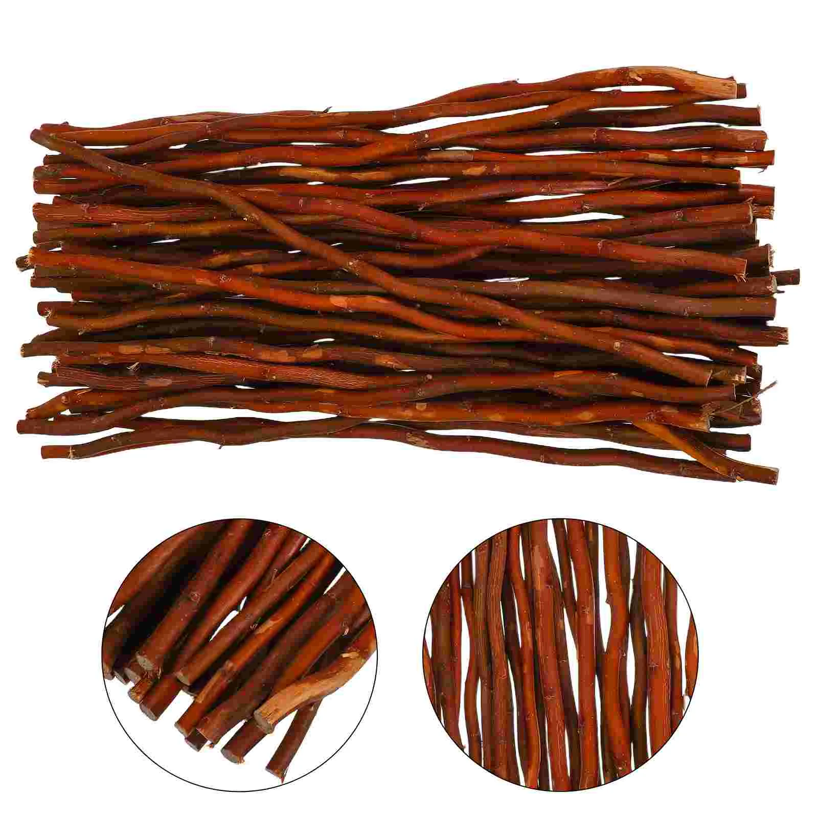 50 Pcs Twigs Natural Dry Branches Birch Sticks for Decorating Artificial Brown Child