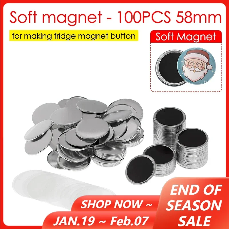 50/100PCS 25-75mm Magnet Refrigerator Badge Pin Button Maker Parts DIY Badge Button Pins for Art Crafts Making Fridge Badges Set