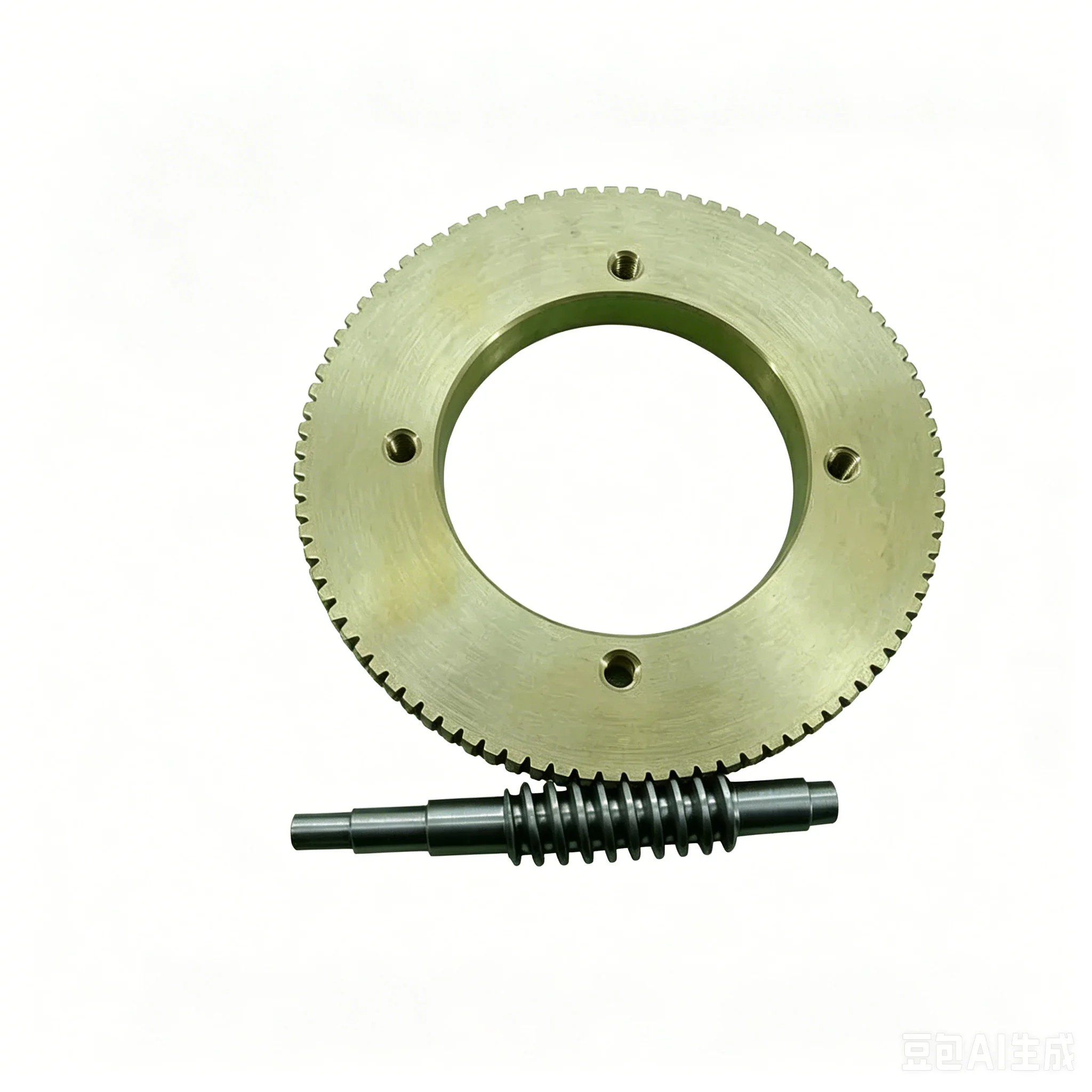

1M module stainless steel worm gear, diameter 93 mm, bronze worm wheel, wear-resistant, 1:90 steel worm gear reducer